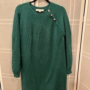 Hunter Green sweater dress from loft